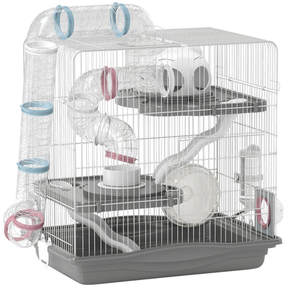 Cage à hamster sur plusieurs niveaux