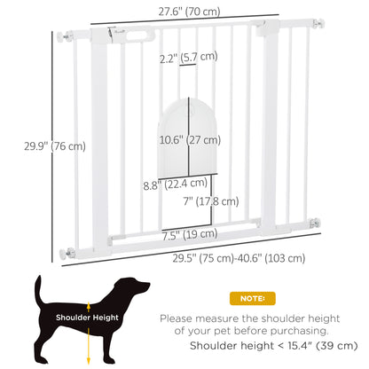 Barrière pour chien extra-large avec petite porte