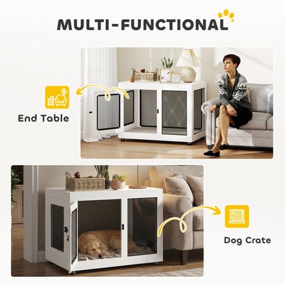 Cage chien table d'appoint coussin résistant à l'eau