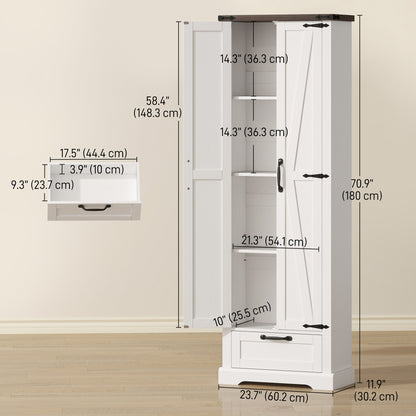 Armoire de cuisine garde-manger en bois d'ingénierie 60 x 30 x 180 cm