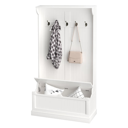 Hall tree 3-en-1 avec banc, rangement et patère
