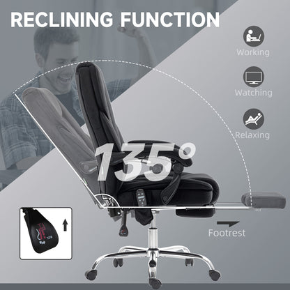 Chaise bureau massage inclinable avec repose-pieds ajustable