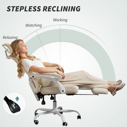 Chaise de bureau ergonomique avec support lombaire ajustable et appui-tête