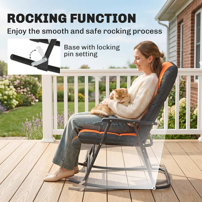 Ensemble chaise berçante pliable 3 pièces