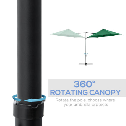 Parasol déporté cantilever 8,5 pieds avec base