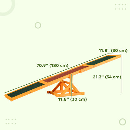 Bascule d'agilité pour chien en bois