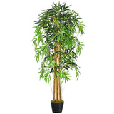 Bambou artificiel 8 troncs 1095 feuilles pot inclus
