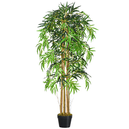 Bambou artificiel 8 troncs 1095 feuilles pot inclus