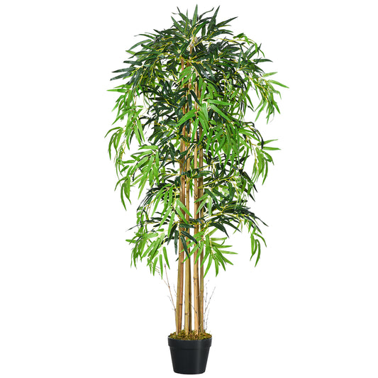 Bambou artificiel 8 troncs 1095 feuilles pot inclus