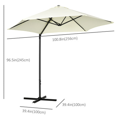 Parasol déporté cantilever 8,5 pieds avec base