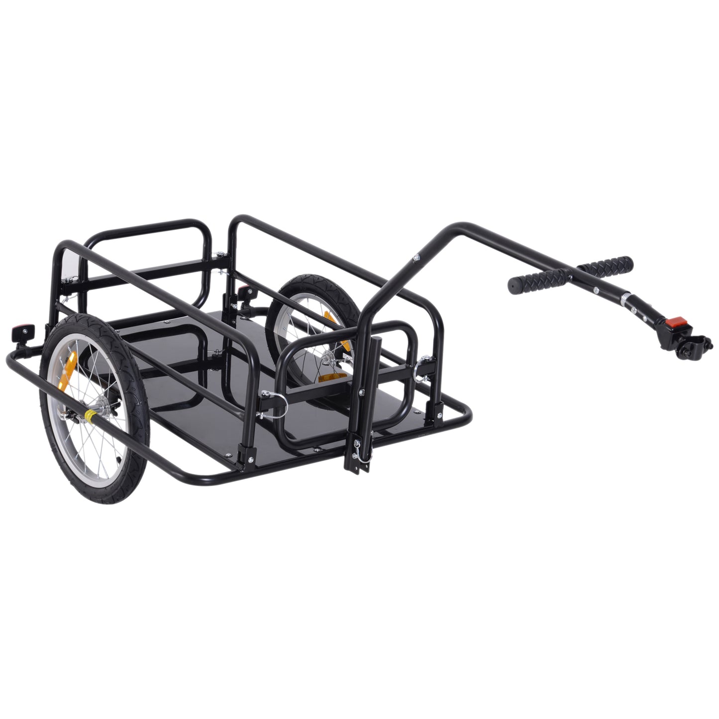 Remorque cargo vélo pliable à attelage universel