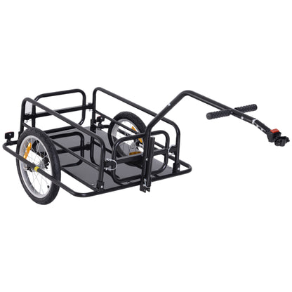 Remorque cargo vélo pliable à attelage universel