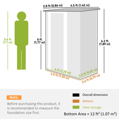 Cabanon de rangement extérieur 5 x 3 pi toit incliné