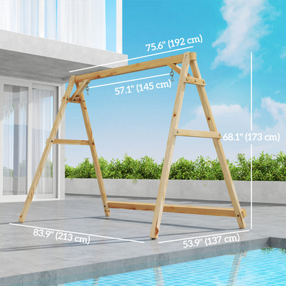 Support de balançoire en A en sapin — Capacité 350 kg