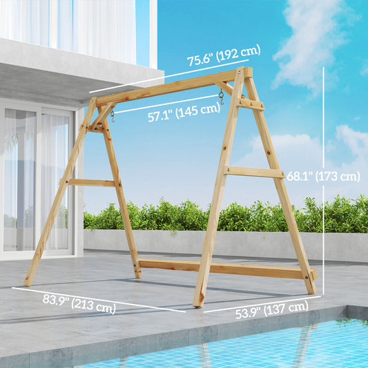 Support de balançoire en A en sapin — Capacité 350 kg