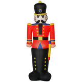 Soldat casse-noisette gonflable de Noël 244 cm avec DEL
