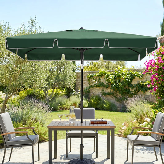 Parasol rectangulaire 198 x 130 cm inclinable aluminium