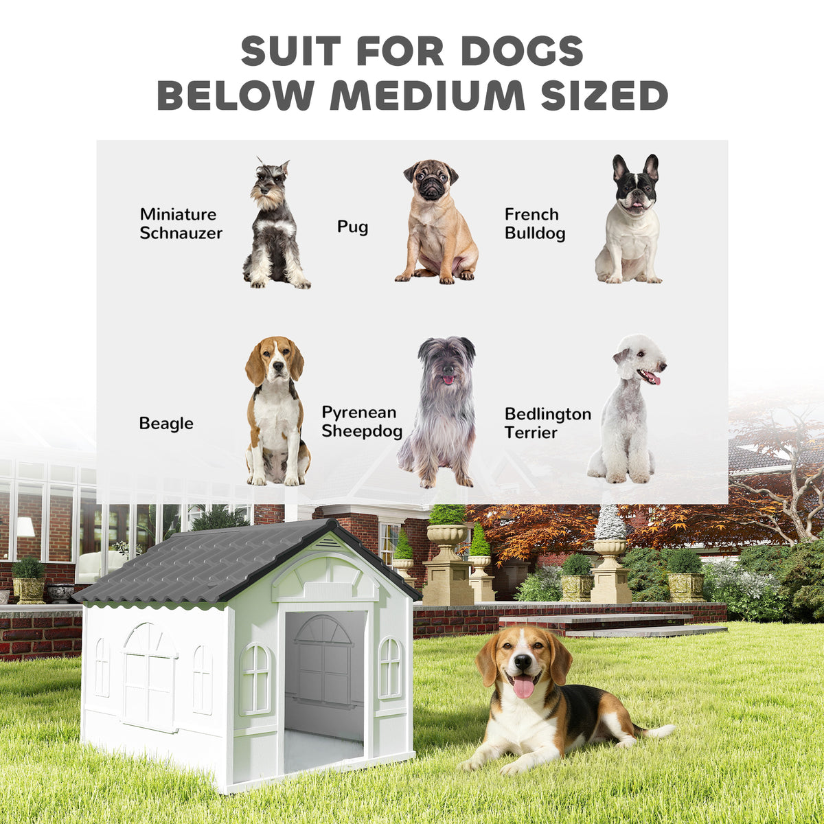 Niche pour chien 66 cm — grise