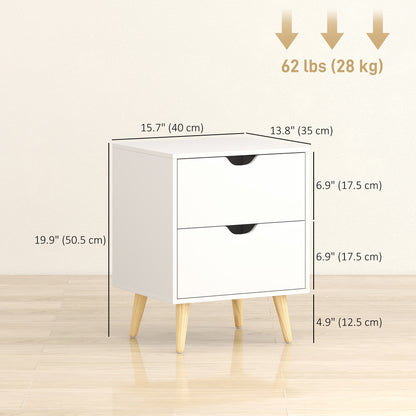 Tables de chevet modernes ensemble de 2 tiroirs