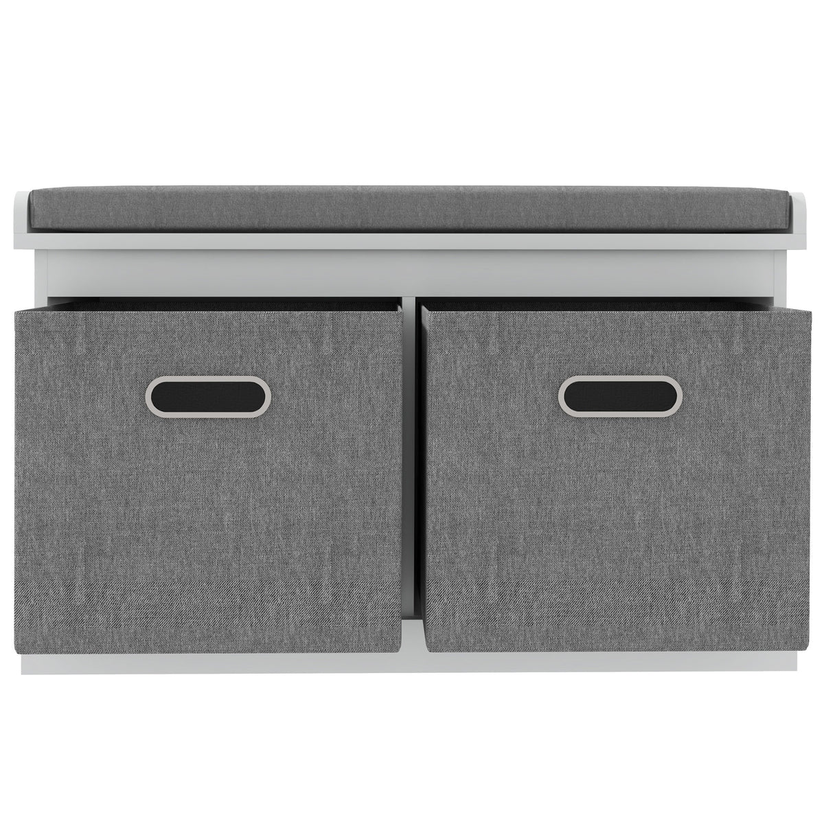 Banc de rangement pour chaussures avec coussin et tiroirs