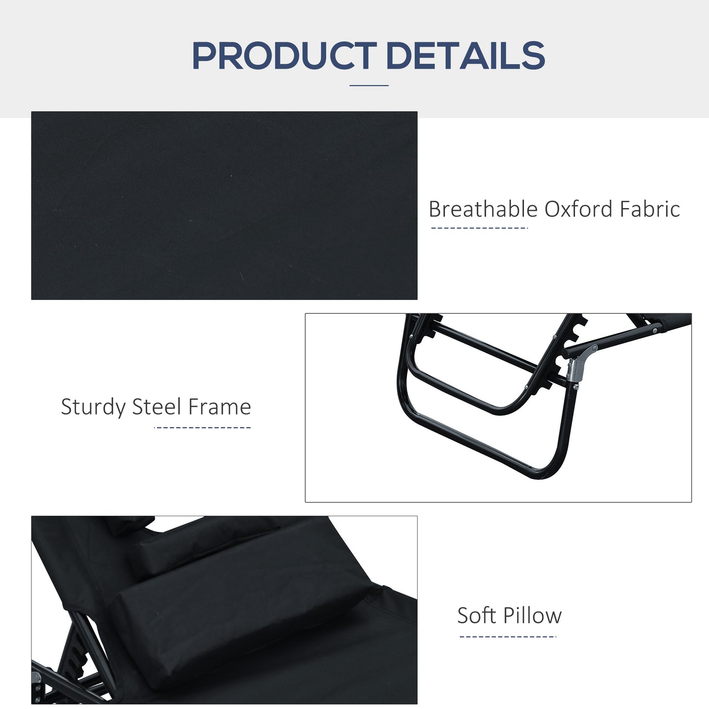 Chaise longue pliable avec trou visage 3 positions
