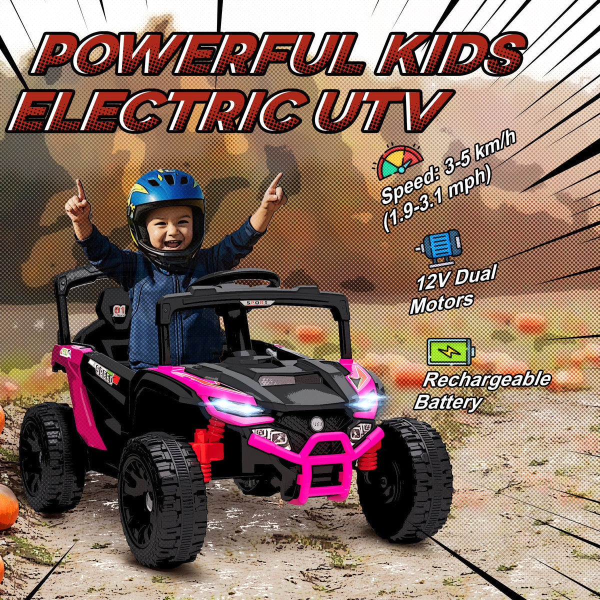 Voiture électrique pour enfants 12 V avec télécommande