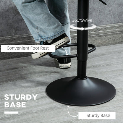 Tabourets de bar pivotants ajustables en lin — Ensemble de 2