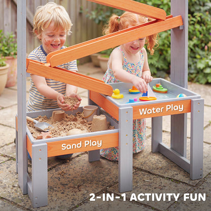 Table sensorielle sable et eau avec circuit pour enfants