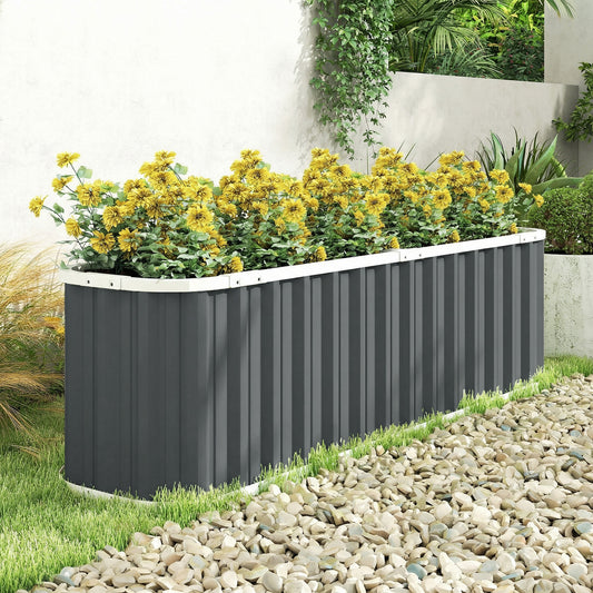 Bac de jardinage surélevé galvanisé 61 cm profond