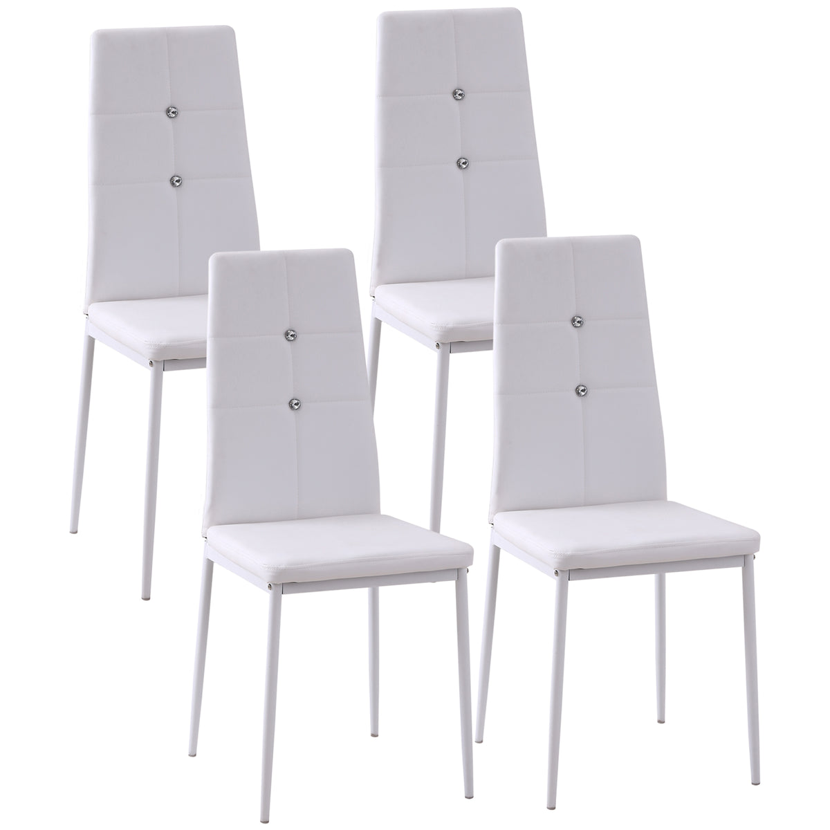 Chaises de salle à manger capitonnées lot de 4