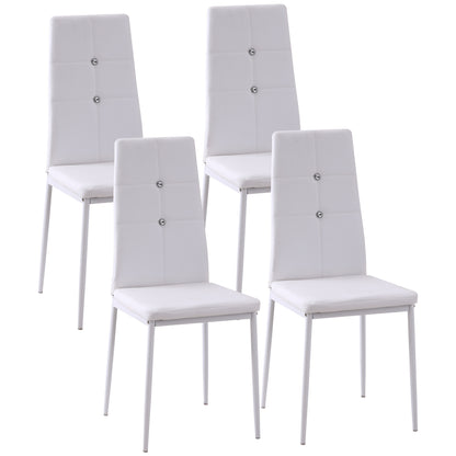 Chaises de salle à manger capitonnées lot de 4