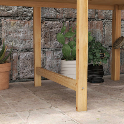 Bac de jardinage surélevé en bois avec trous de drainage