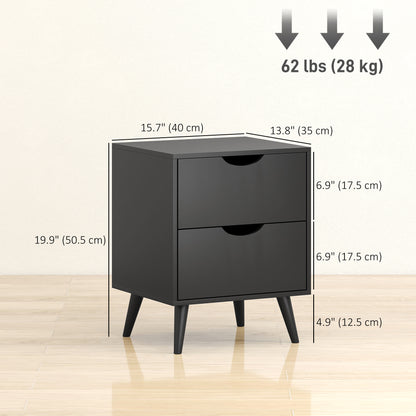 Tables de chevet modernes ensemble de 2 tiroirs
