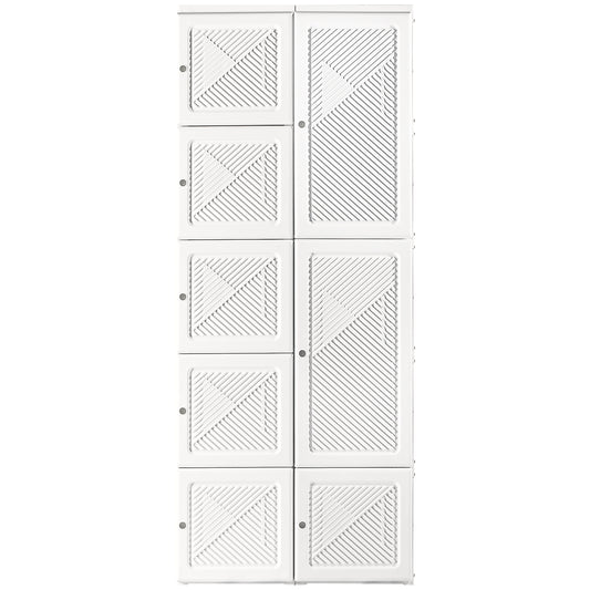 Penderie pliable modulaire avec rangements cubes et tringles