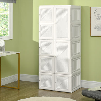 Penderie pliable modulaire avec rangements cubes et tringles