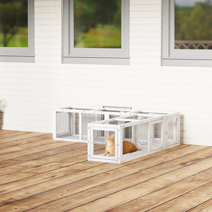 Tunnel pour chat extérieur modulaire 8 portes 249 cm