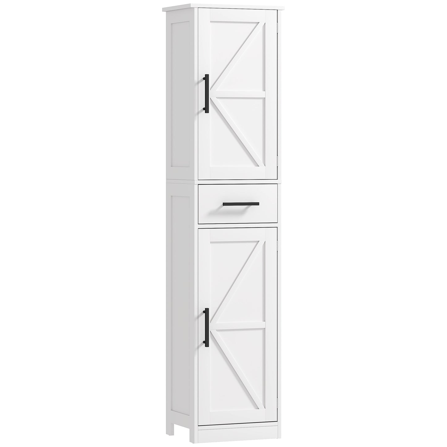 Armoire salle de bain haute portes de grange tiroir