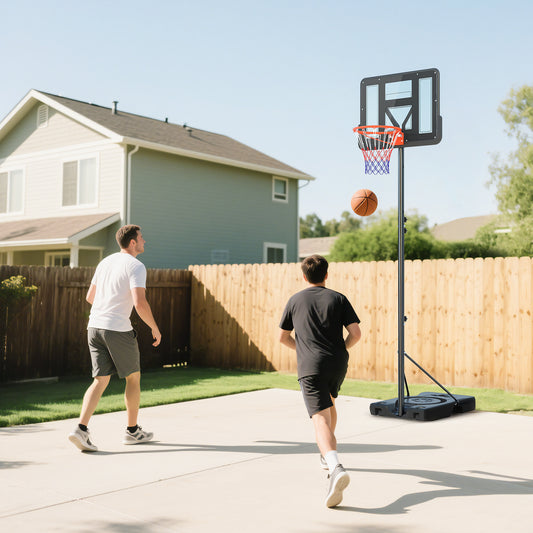 Panier de basketball portatif réglable avec roulettes — 43 po