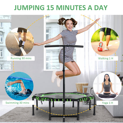 Mini trampoline pliable avec barre réglable 122 cm