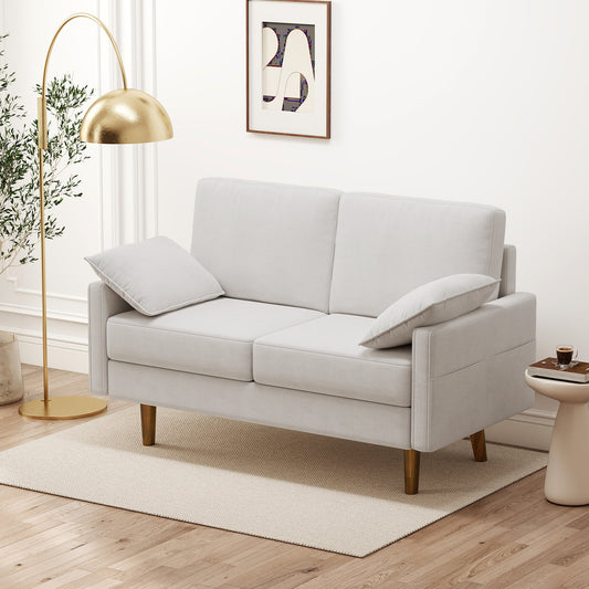 Canapé 3 places velours avec ressorts et coussins