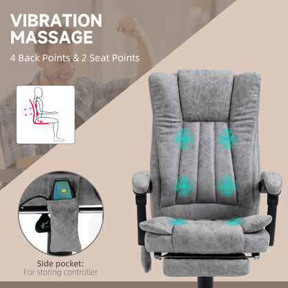 Fauteuil bureau massage vibrant repose-pieds rétractable