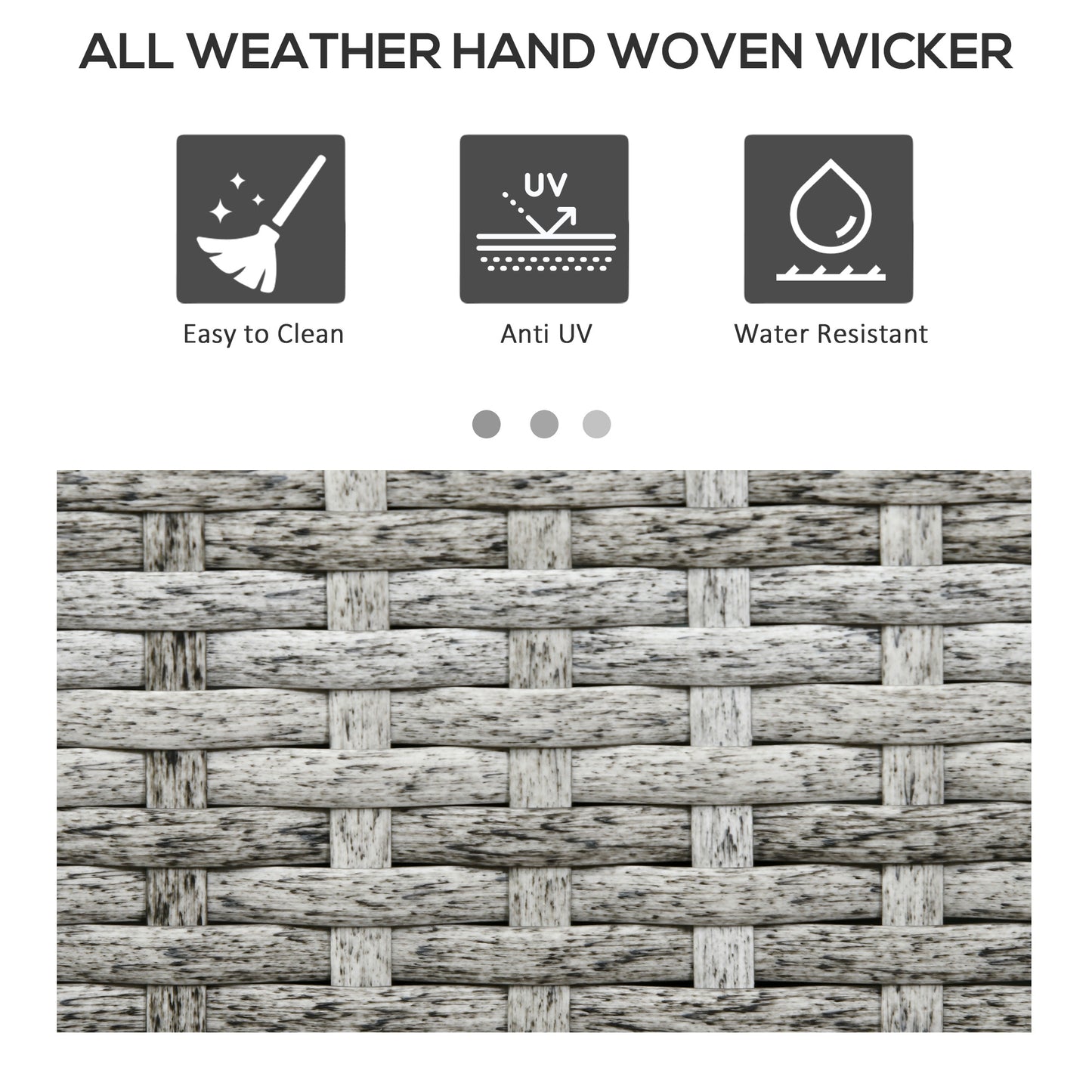 Armoire rangement patio rotin avec tiroir porte-serviettes