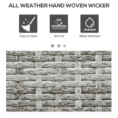 Armoire rangement patio rotin avec tiroir porte-serviettes