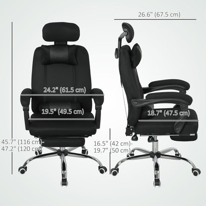 Chaise de bureau ergonomique dossier haut avec repose-pieds