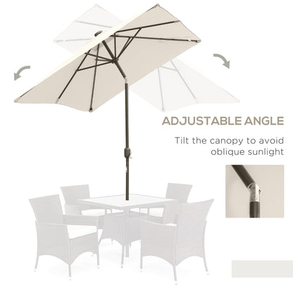 Parasol rectangulaire 6' x 10' avec éclairage LED solaire