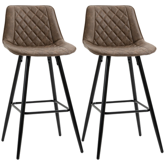 Ensemble de 2 chaises de bar modernes en similicuir