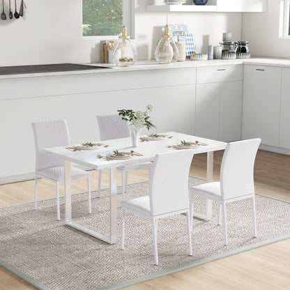 Ensemble de 4 chaises de salle à manger capitonnées