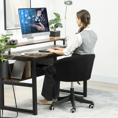 Chaise bureau sans bras hauteur réglable roulettes pivotantes