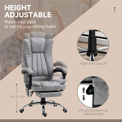 Fauteuil bureau massage vibrant repose-pieds rétractable