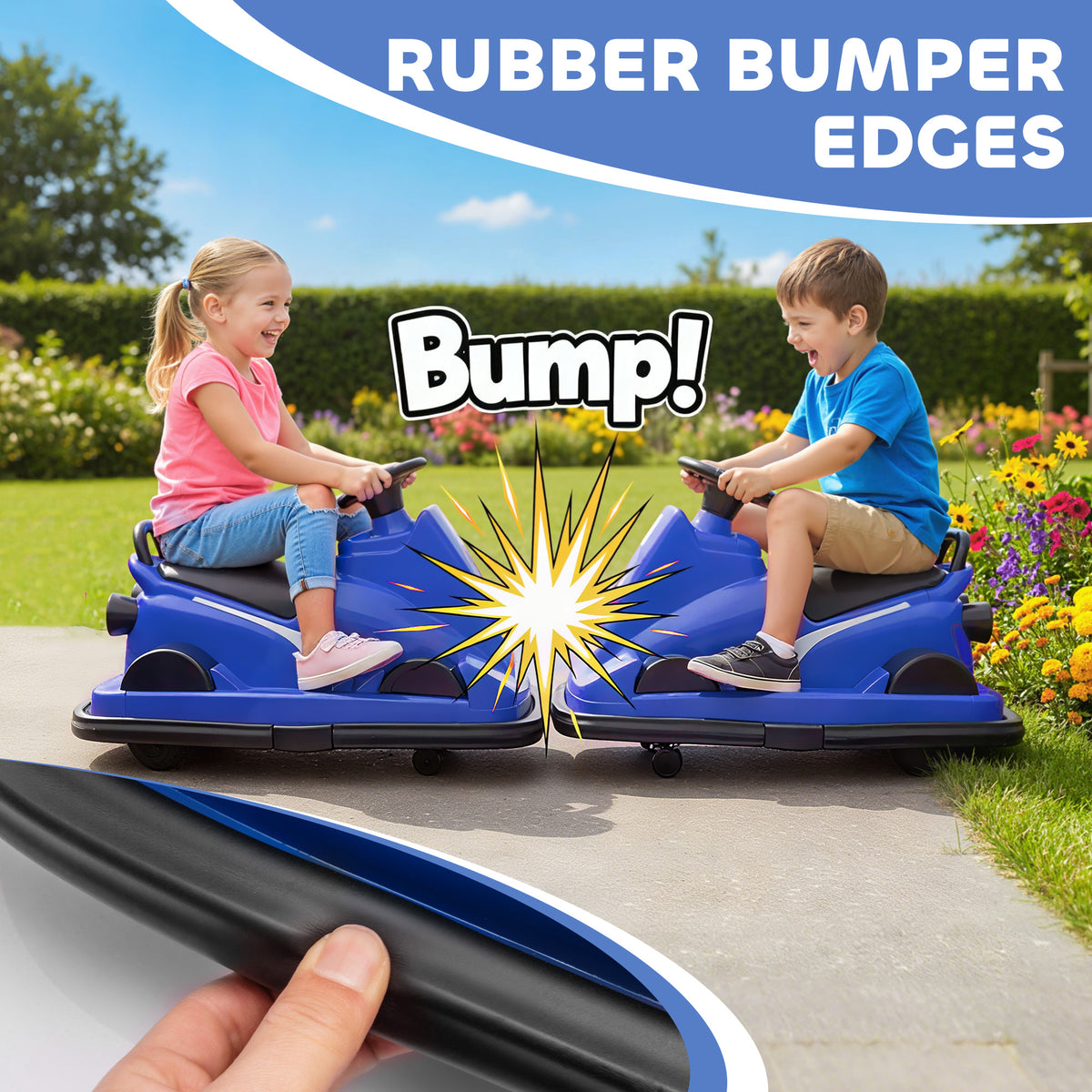 Voiture tamponneuse électrique pour enfants rotation 360
